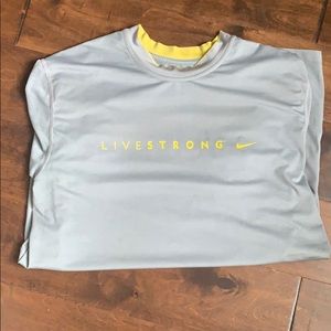 Gray Nike Pro Combat livestrong shirt